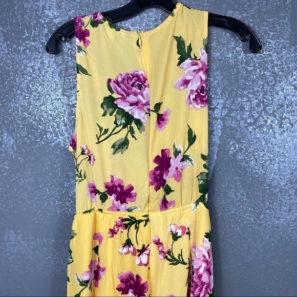Favlux yellow floral jumpsuit sleeveless v-neck - Picture 8 of 12